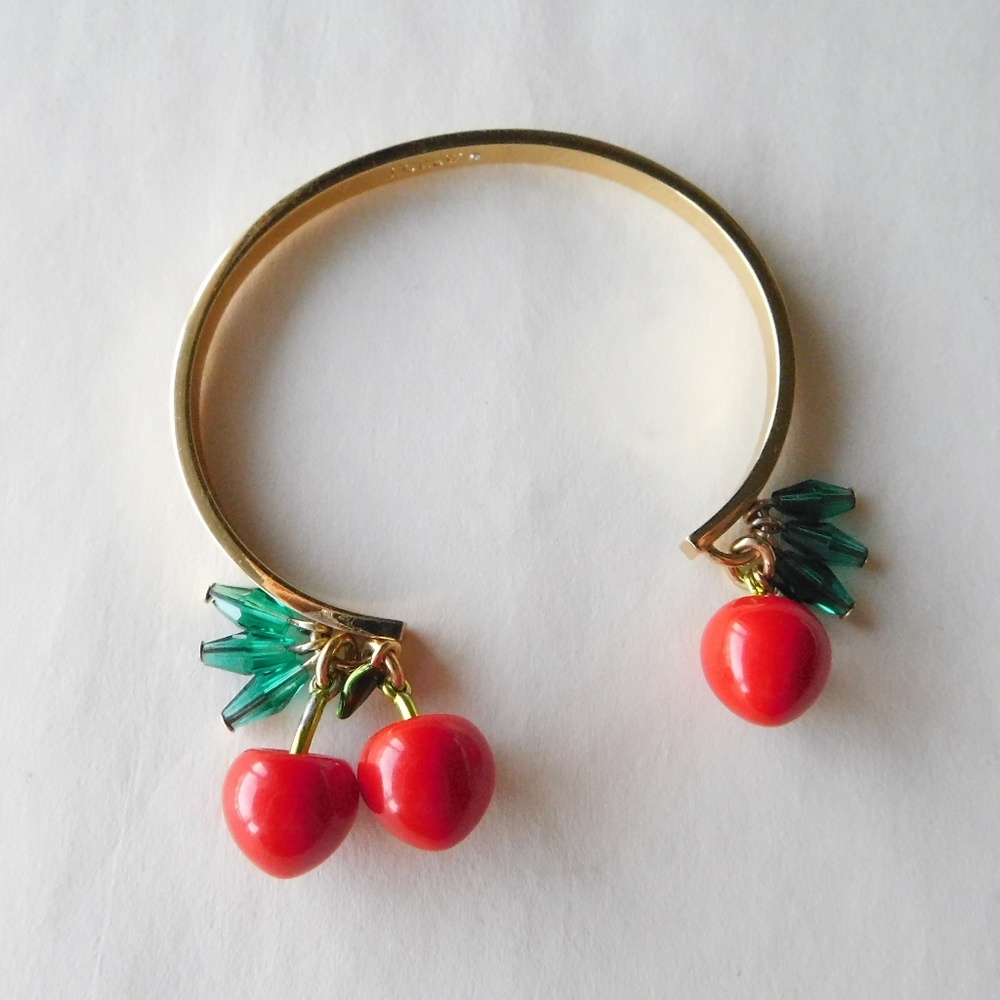 J CREW cherries small cuff bracelet